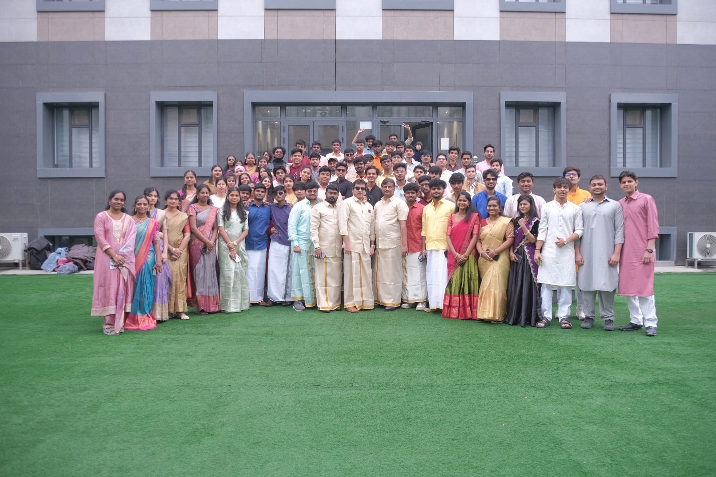 Foreign students at university event
